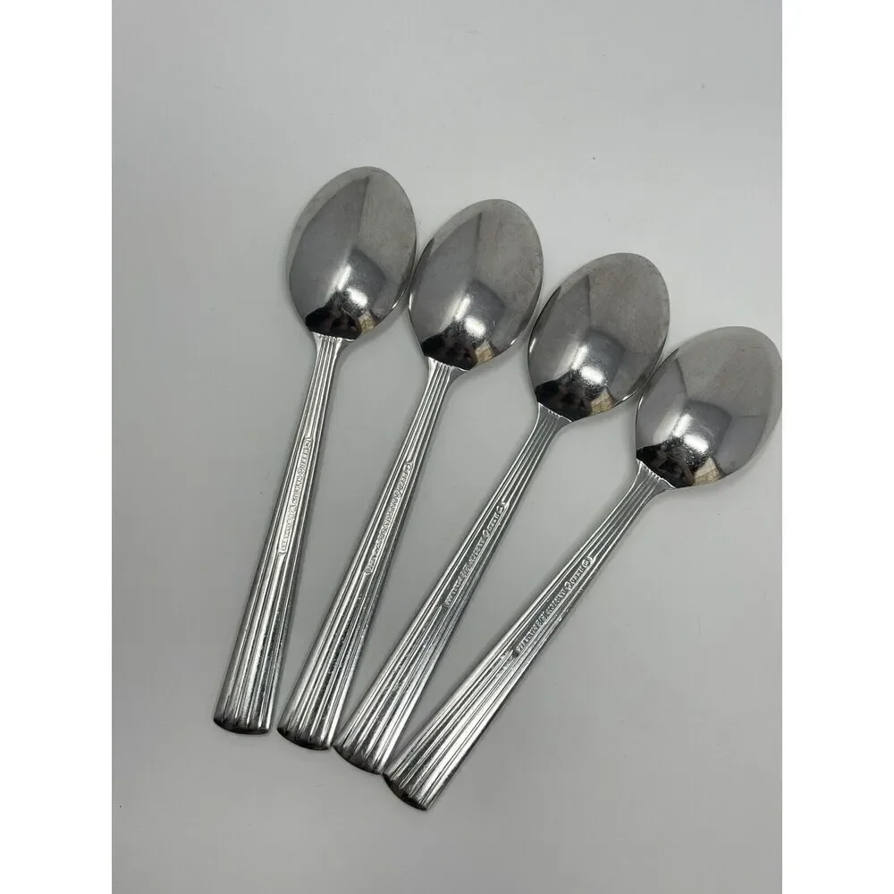 Reed & Barton Berkeley 18/10 Stainless Steel Flatware Tea Spoon 6.25” Set Of 4